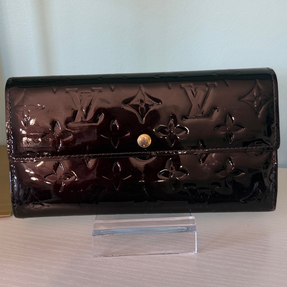 Louis Vuitton Burgundy Vernis Wallet